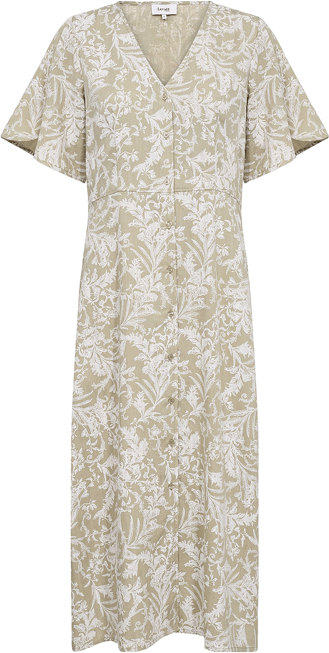 Runi 2 Dress, från Leveté Room, i färgen Grey Green Combi.