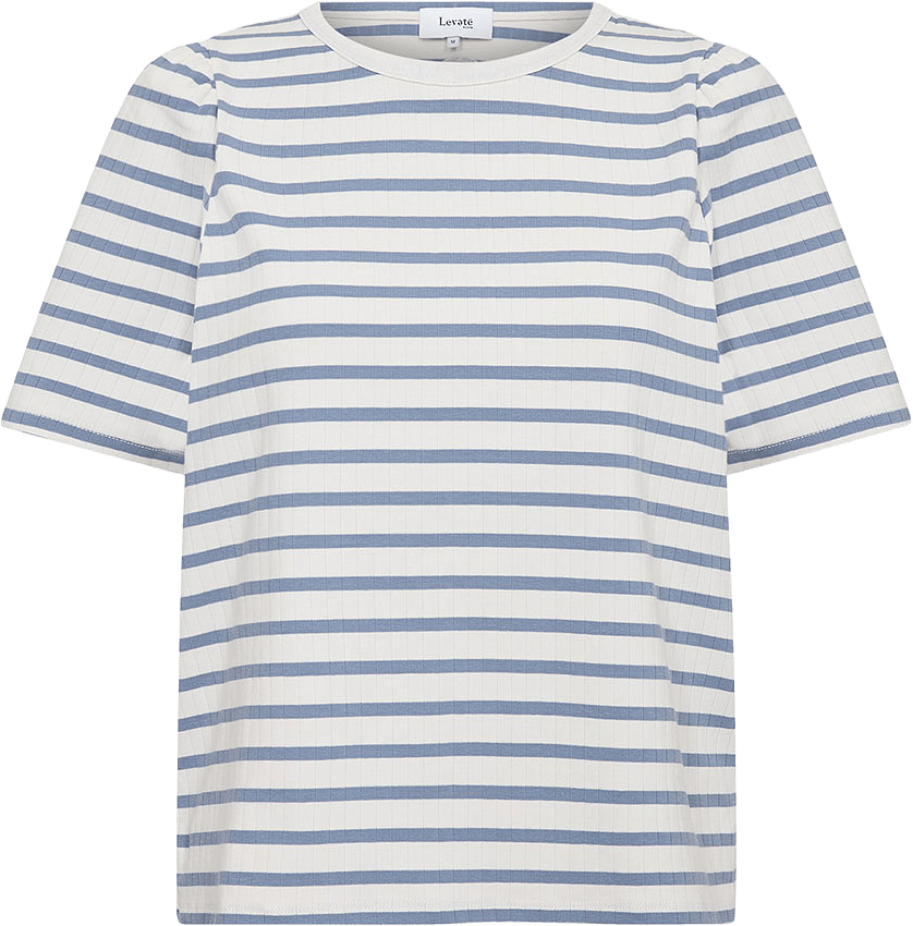 Neddie 1 T-Shirt, från Leveté Room, i färgen Stone Wash Combi.