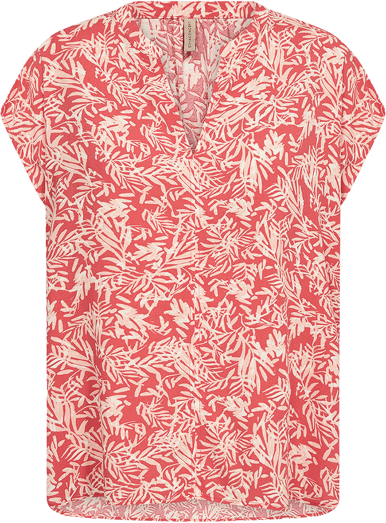 Faye 2 Blouse, från Soyaconcept, i färgen Bittersweet Combi.