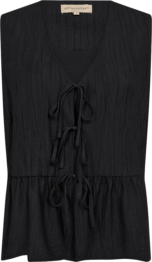 Fabrina 3 Top, från Soyaconcept, i färgen Black.