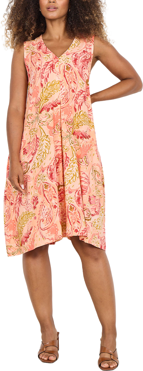 Faneth 4 Dress, från Soyaconcept, i färgen Salmon Combi.