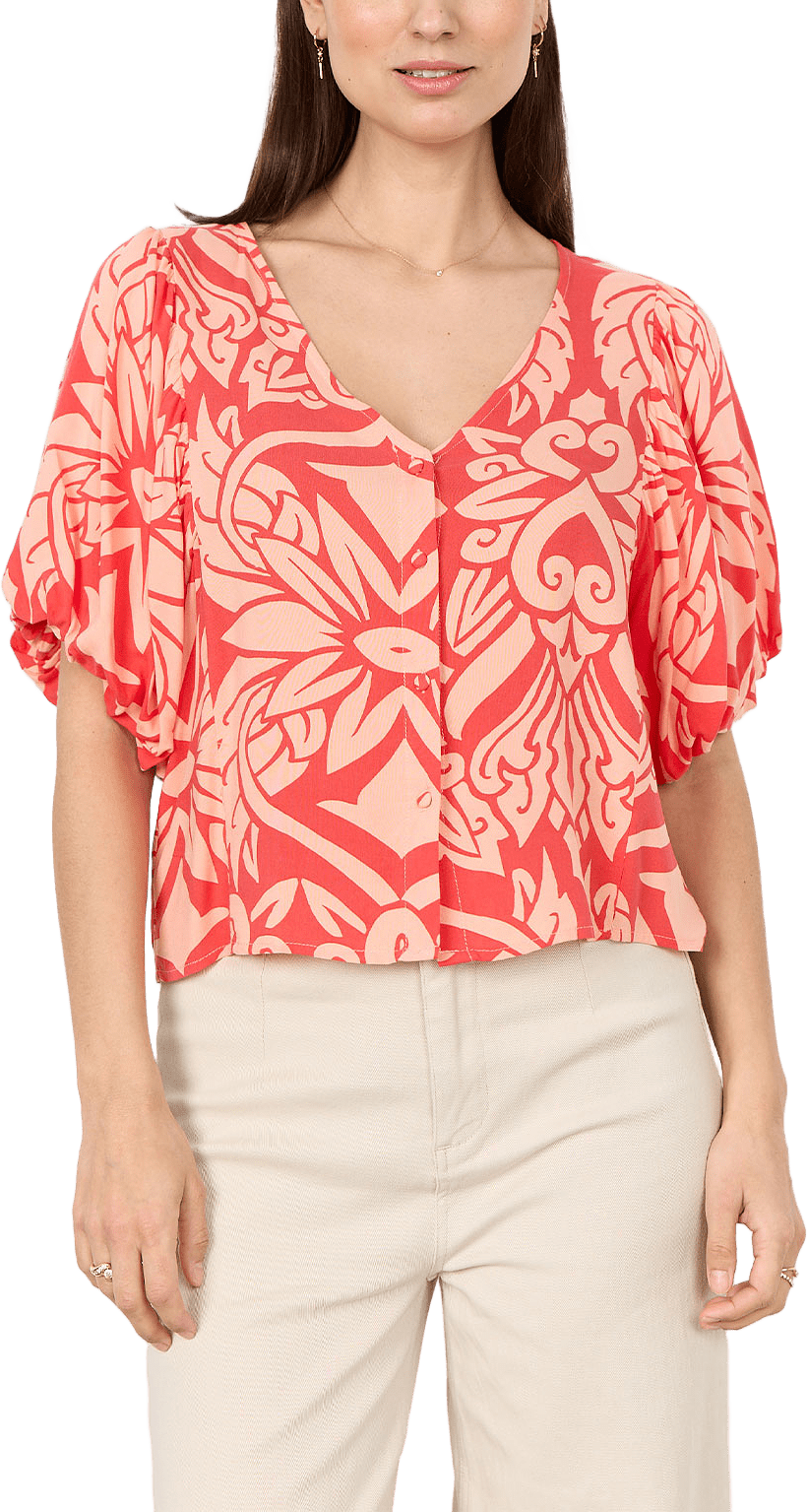 Felone 2 Blouse, från Soyaconcept, i färgen Salmon Combi.