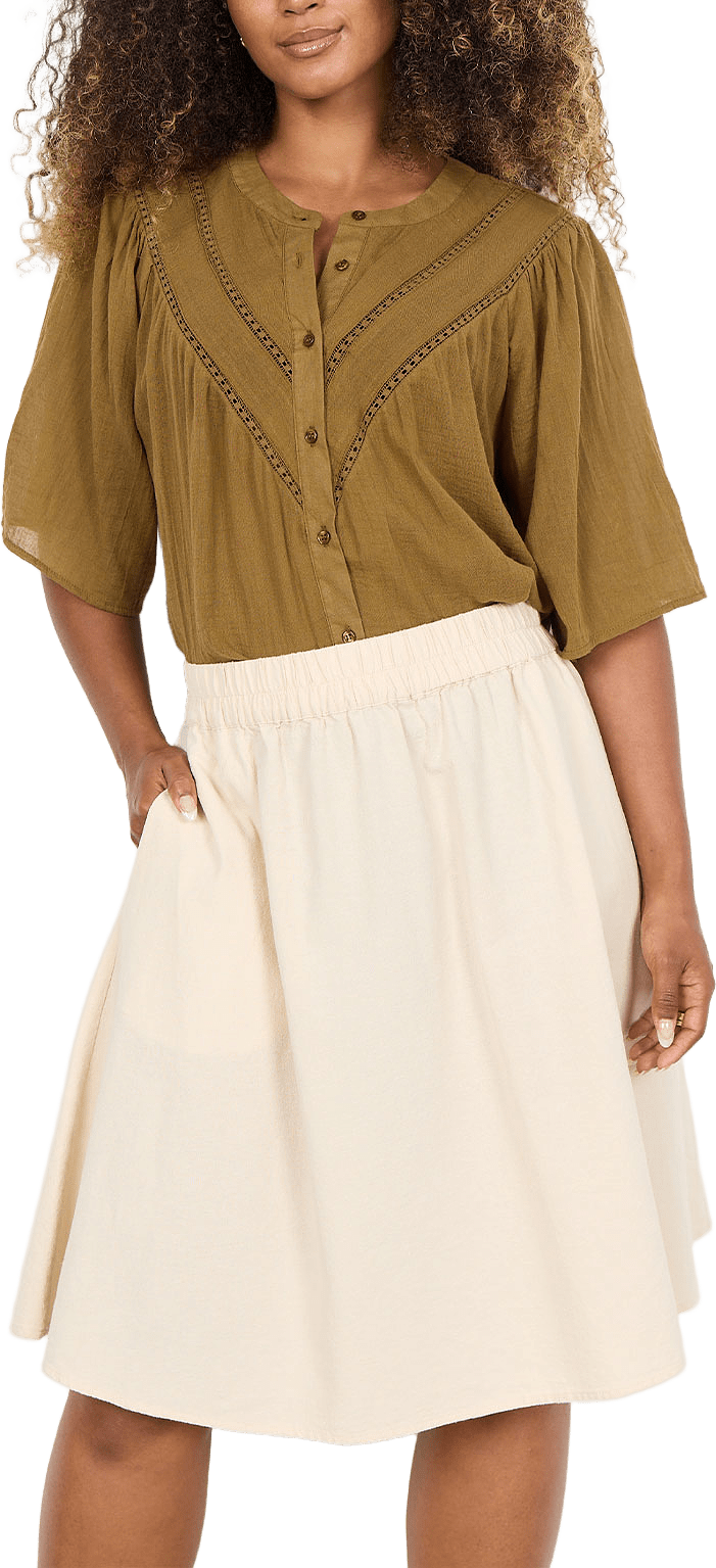 Cissie 57 Skirt, från Soyaconcept, i färgen Sand.