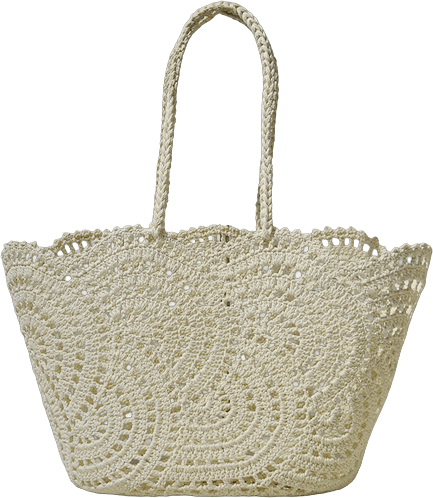 Basket Circle Crochet White, från Ceannis, i färgen White.
