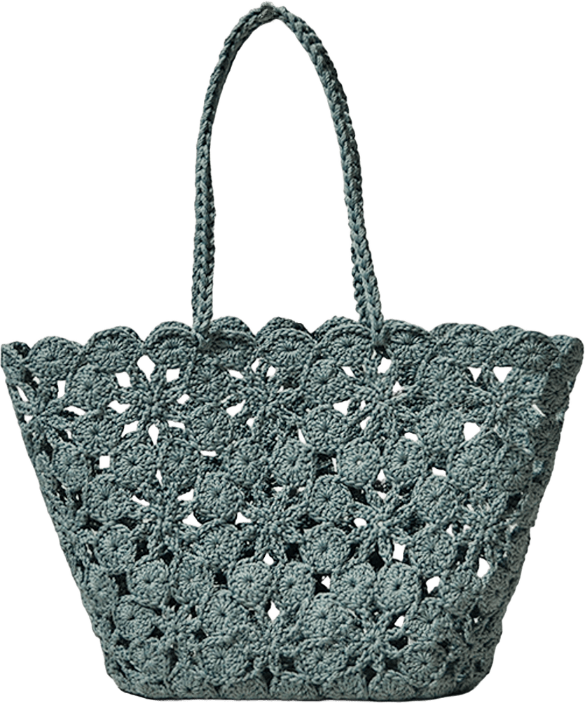 Basket Daffodil Crochet Dusty Green, från Ceannis, i färgen Dusty Green.