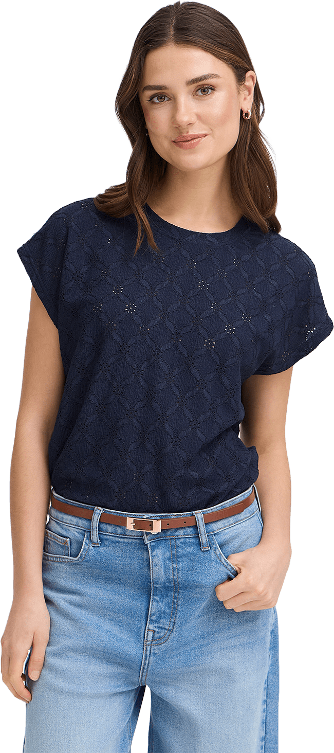 Mira T-shirt, från Fransa, i färgen Navy Blazer.