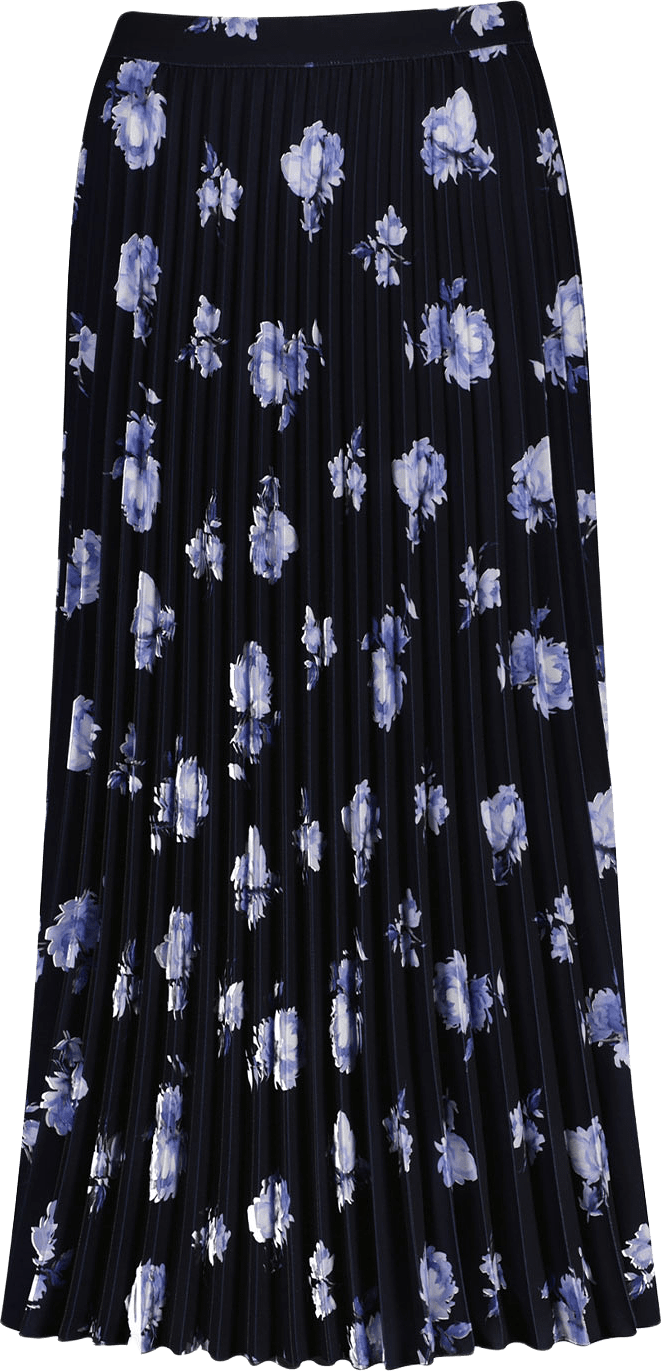 Floral Print Pleated Skirt, från GANT, i färgen Evening Blue.