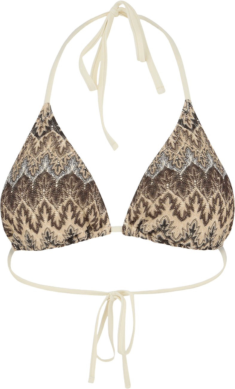 Amber Bel Bikini Top, från Becksöndergaard, i färgen Mocha Brown.