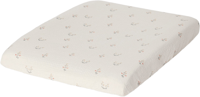 Seersucker Changing Mat Cover, 50x70x15 cm, från Garbo&Friends, i färgen La Fraise.