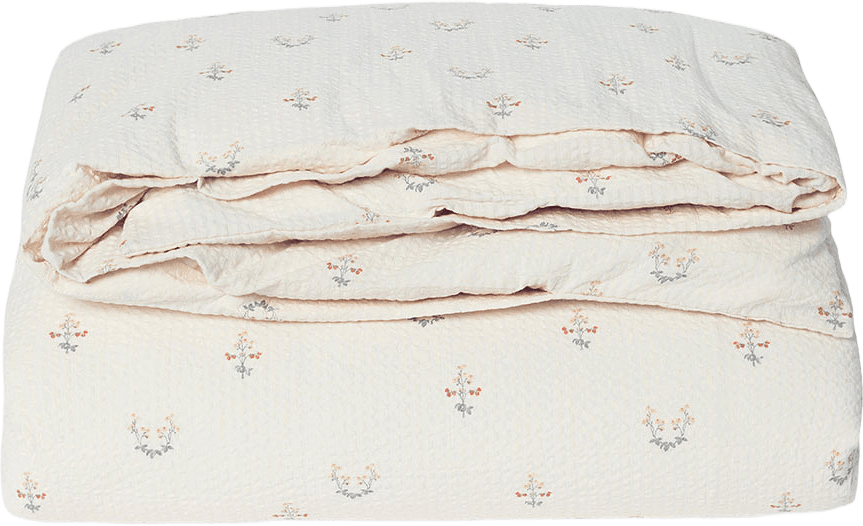 Seersucker Duvet Cover Double, från Garbo&Friends, i färgen La Fraise.