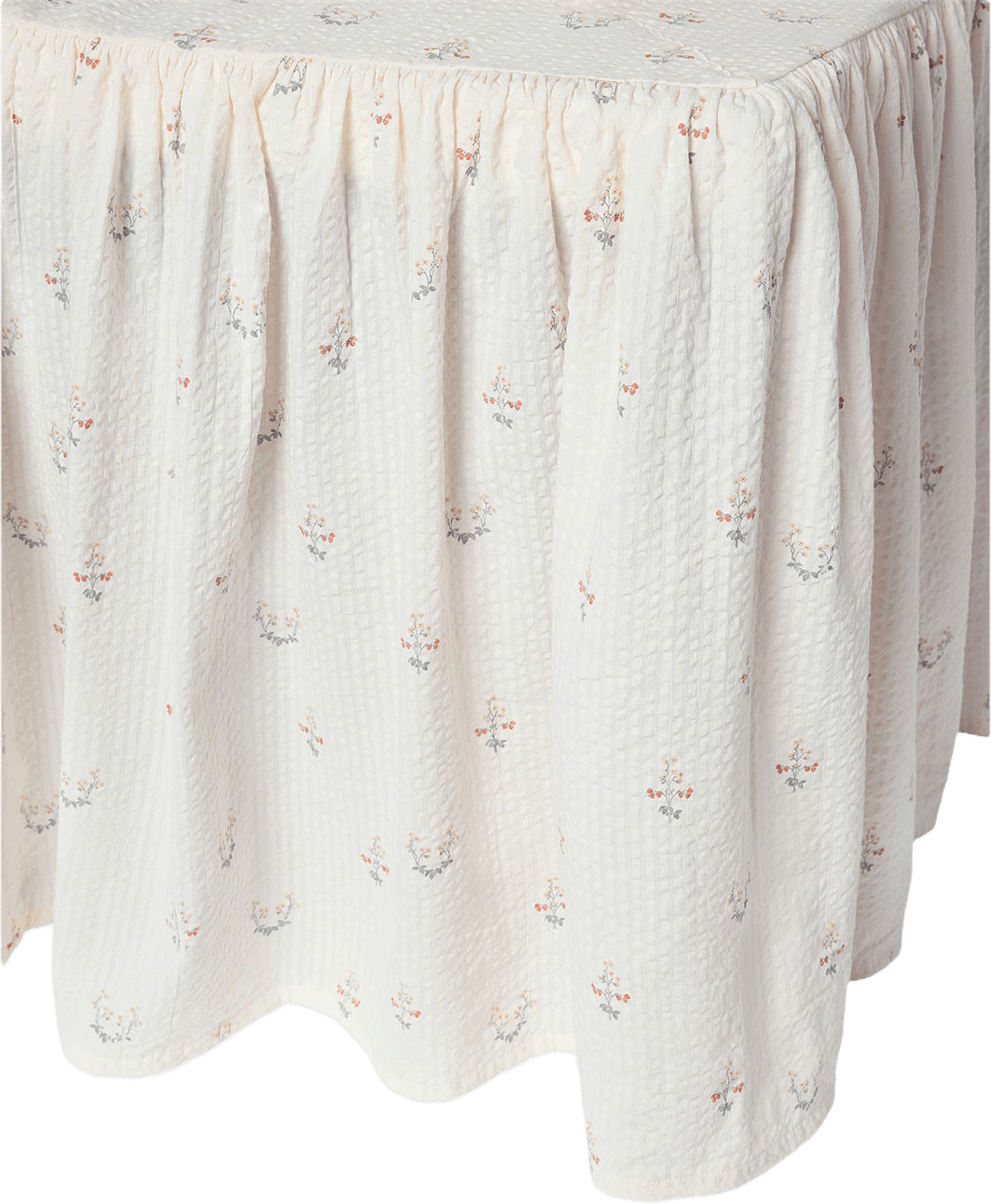 Seersucker Bed Skirt, från Garbo&Friends, i färgen La Fraise.