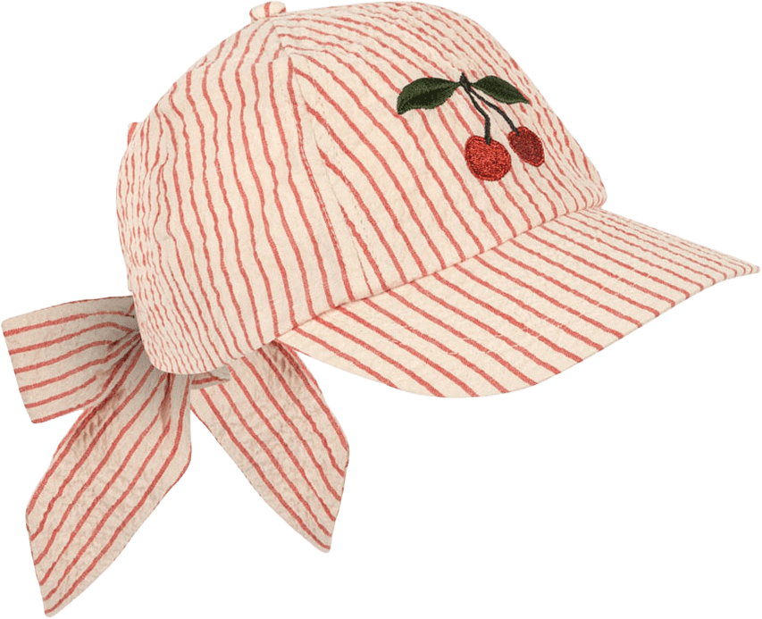 Ellie Bow Cap Gots, från Konges Sløjd, i färgen Amour Stripe.