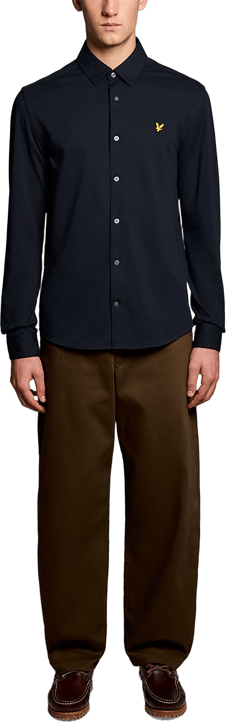 Pique Jersey Shirt, från Lyle & Scott, i färgen Dark Navy.