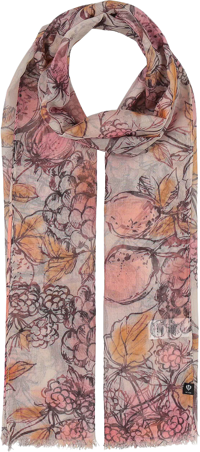 Mönstrad Sjal 50x180 cm, från Fraas, i färgen Blossom.