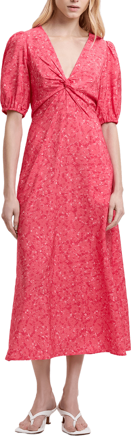 Melissa Faron Drape Twist Dress, från French Connection, i färgen Pink Multi.