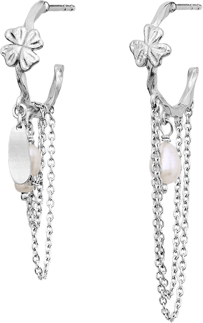 Inara Earrings, från Maanesten, i färgen Recycled Sterling Silver (925).