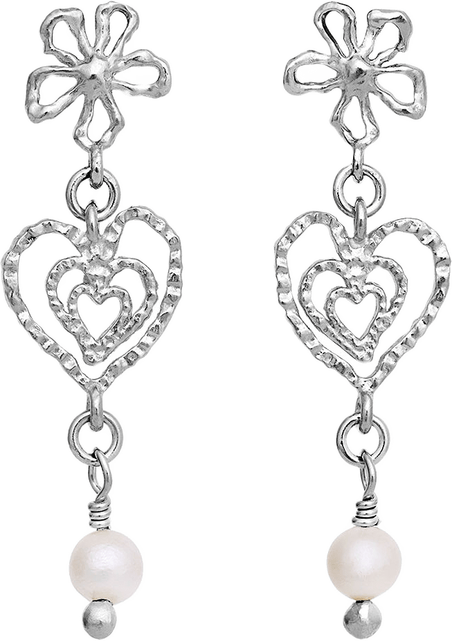 Izabel Earrings, från Maanesten, i färgen Recycled Sterling Silver (925).