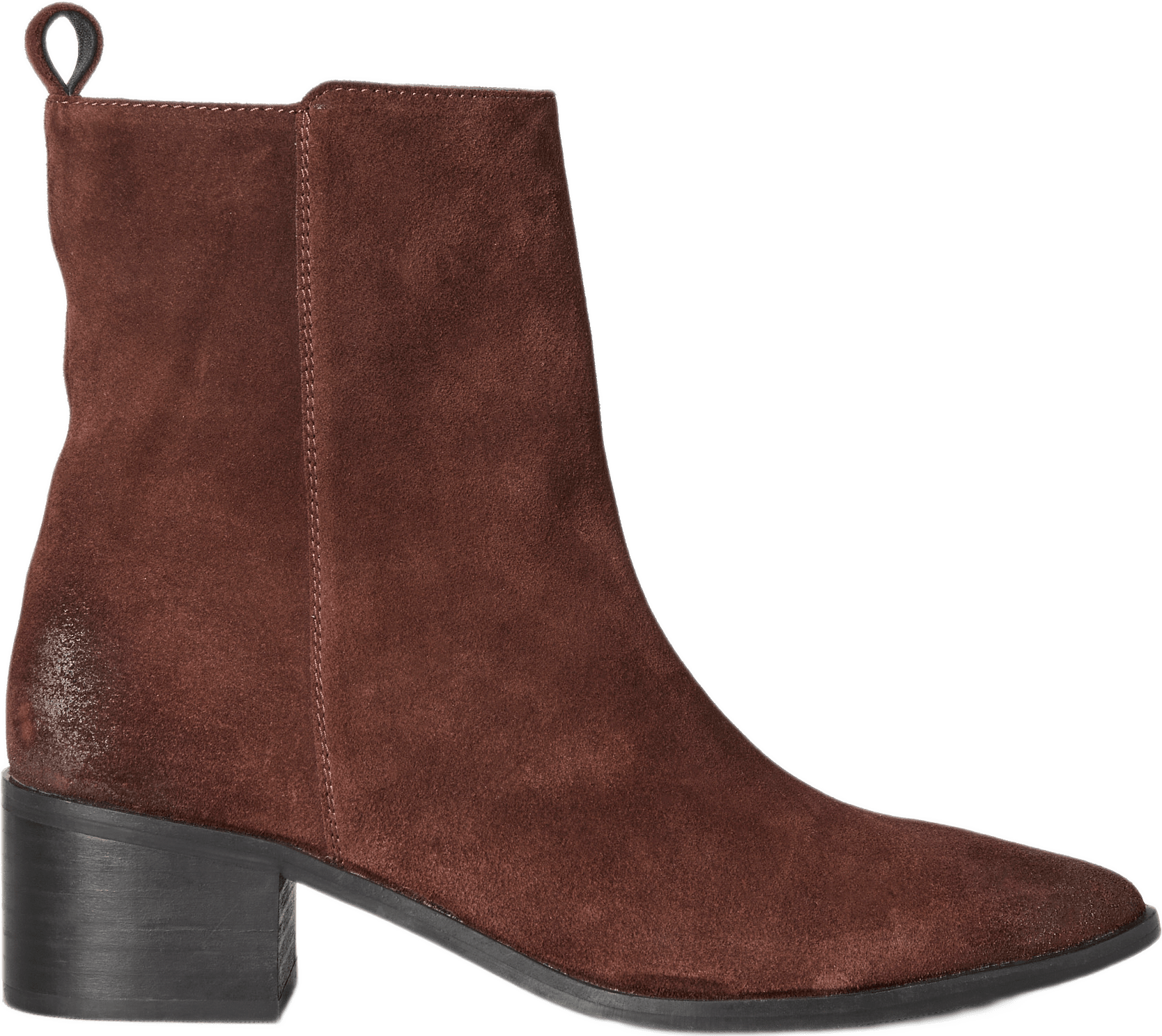 Stövletter i skinn, från Wera, i färgen D.bordeau Suede.