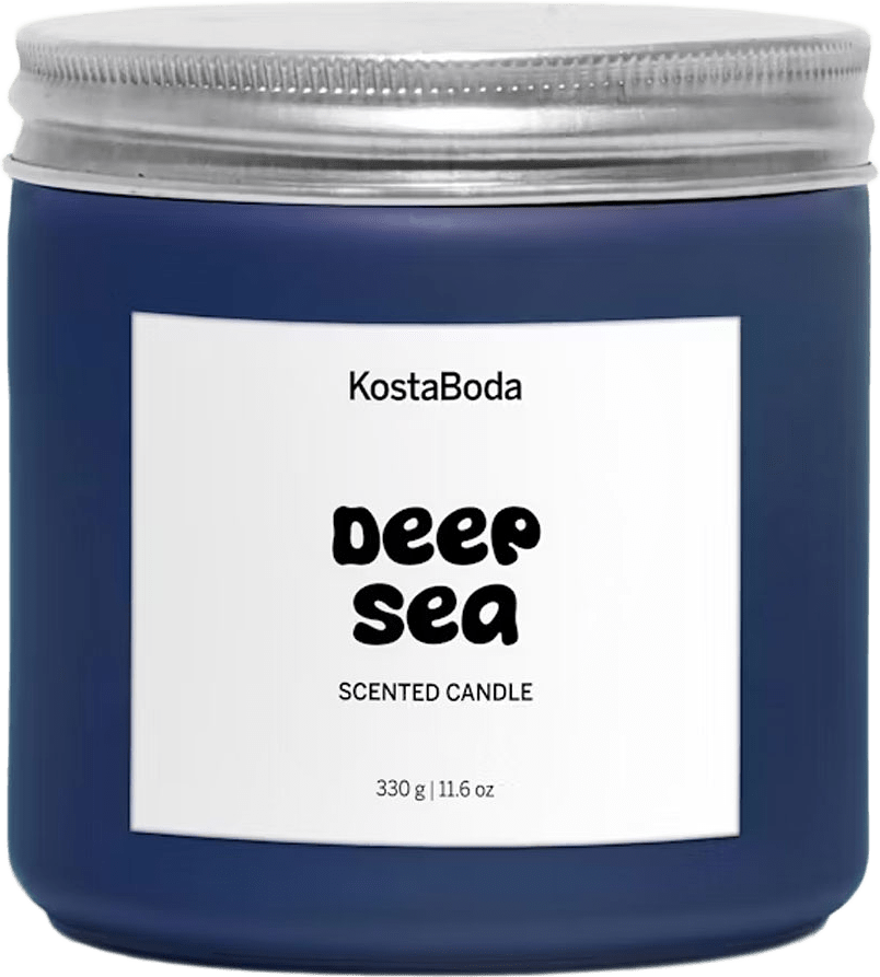 Mind doftljus 330gr Deep sea, från Kosta Boda, i färgen Blå.