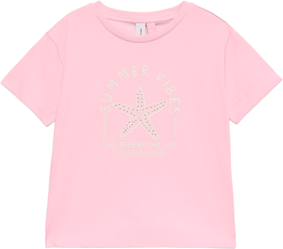 Palma Mette Top, från Vero Moda Girls, i färgen Pink-a-boo Starfish.