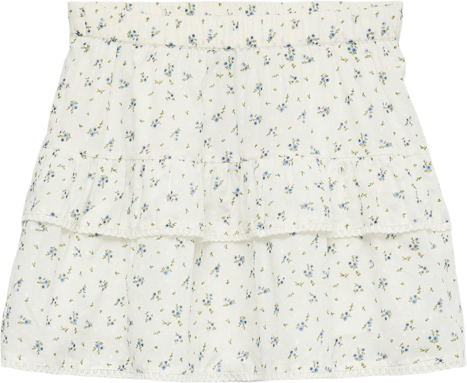 Trine Skirt, från Vero Moda Girls, i färgen Snow White Maguerite Blue Jasper.