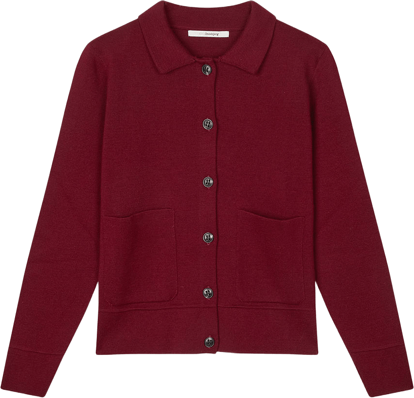 Kaja Cardigan, från Sibin Linnebjerg, i färgen Burgundy.
