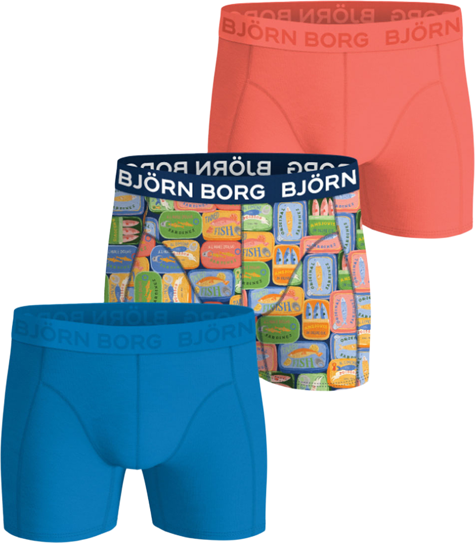 Cotton Stretch Boxer 3-Pack, från Björn Borg, i färgen Multipack 6.