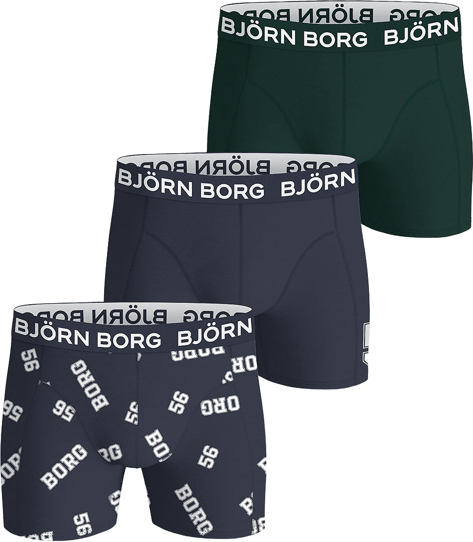 Cotton Stretch 56 Boxer 3-Pack, från Björn Borg, i färgen Multipack 1.