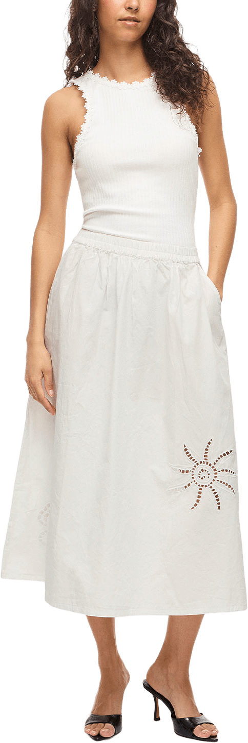 Vilayki Midi Skirt, från Vila, i färgen Snow White.