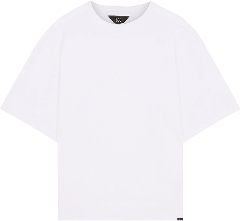 Elongated Boxy Tee, från Lee, i färgen Bright White.