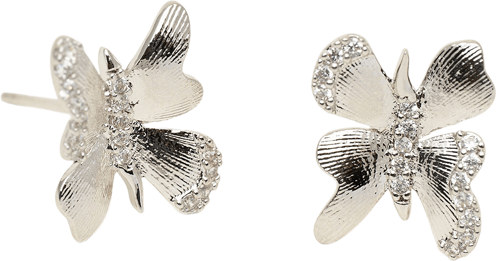 Brigitte Earrings, från Lily and Rose, i färgen Silver Crystal.