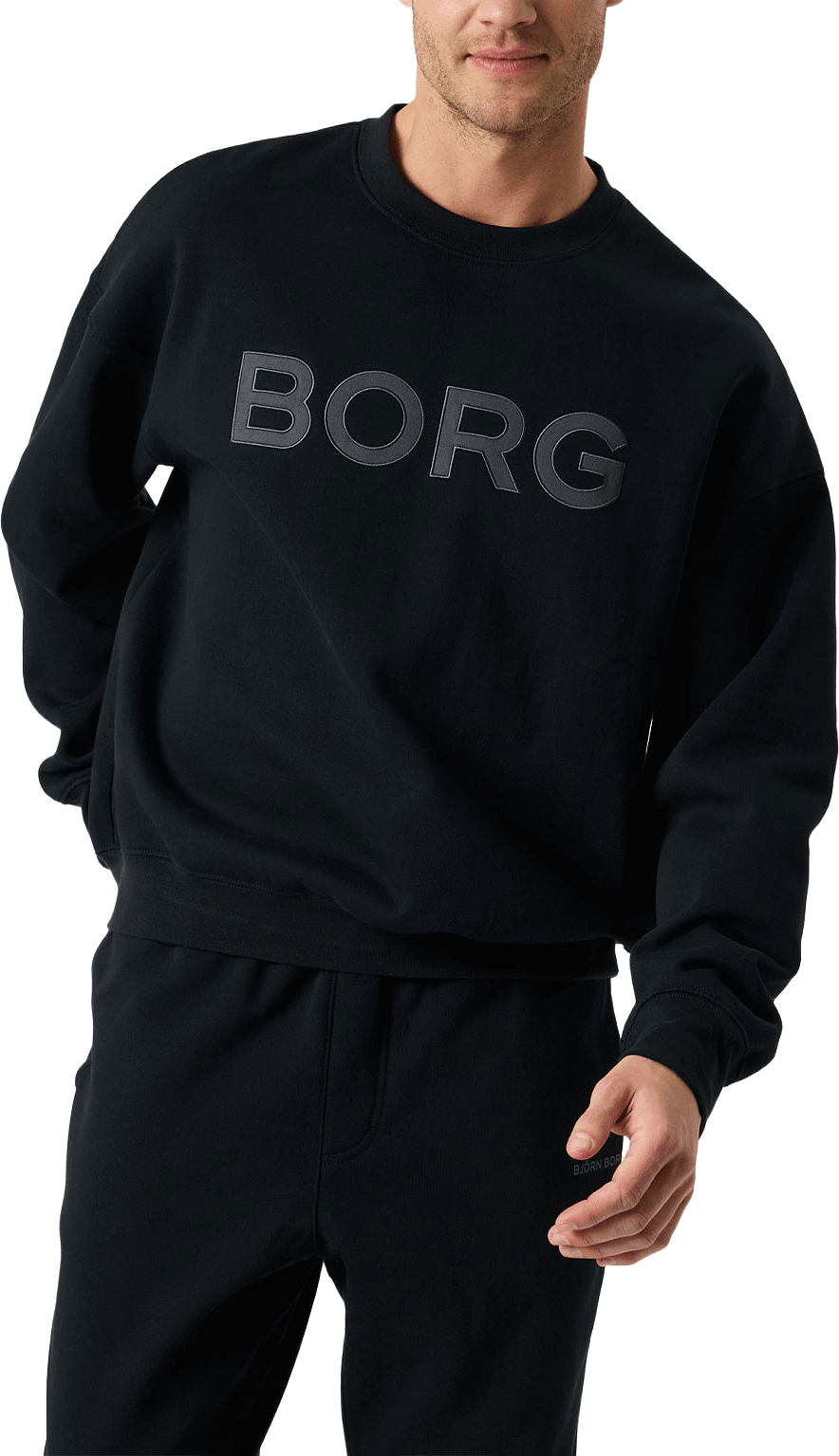 Borg Oversized Logo Sweatshirt, från Björn Borg, i färgen Black Beauty.
