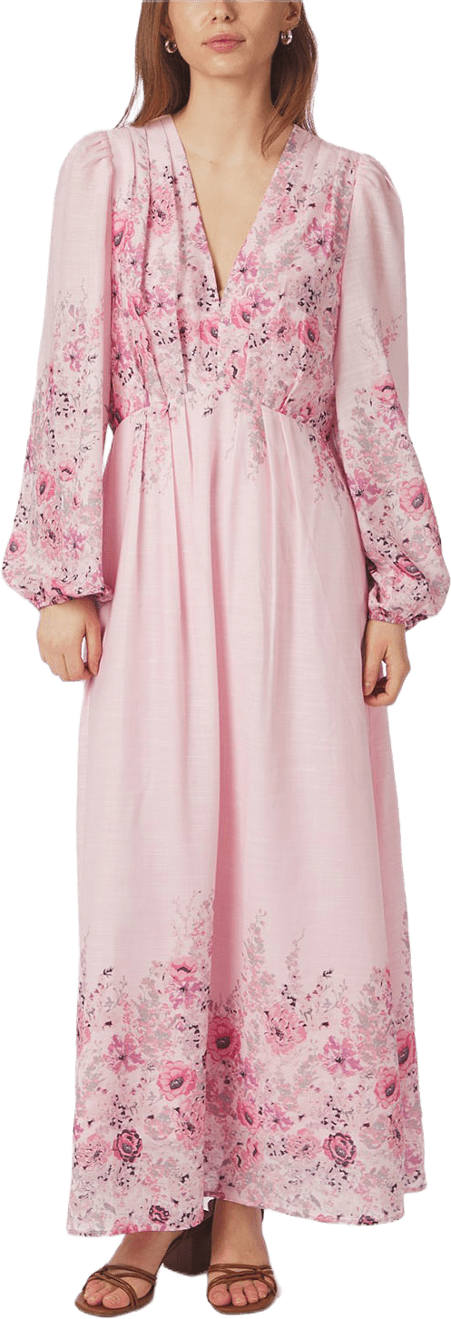 Silfi Flower Print Dress, från Neo Noir, i färgen Dusty Rose.