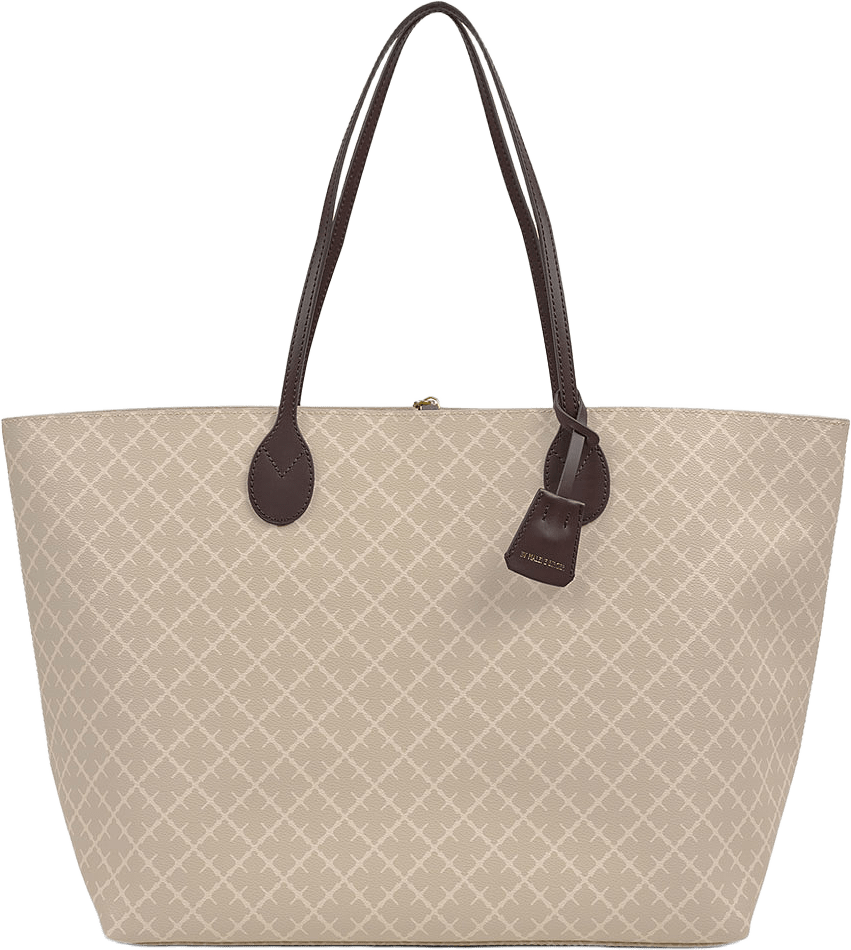 Abi mönstrad toteväska, från By Malene Birger, i färgen Feather.