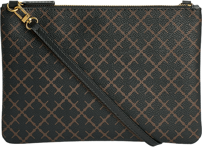 Ivy Clutch monogramväska, från By Malene Birger, i färgen Dark Chokolate.