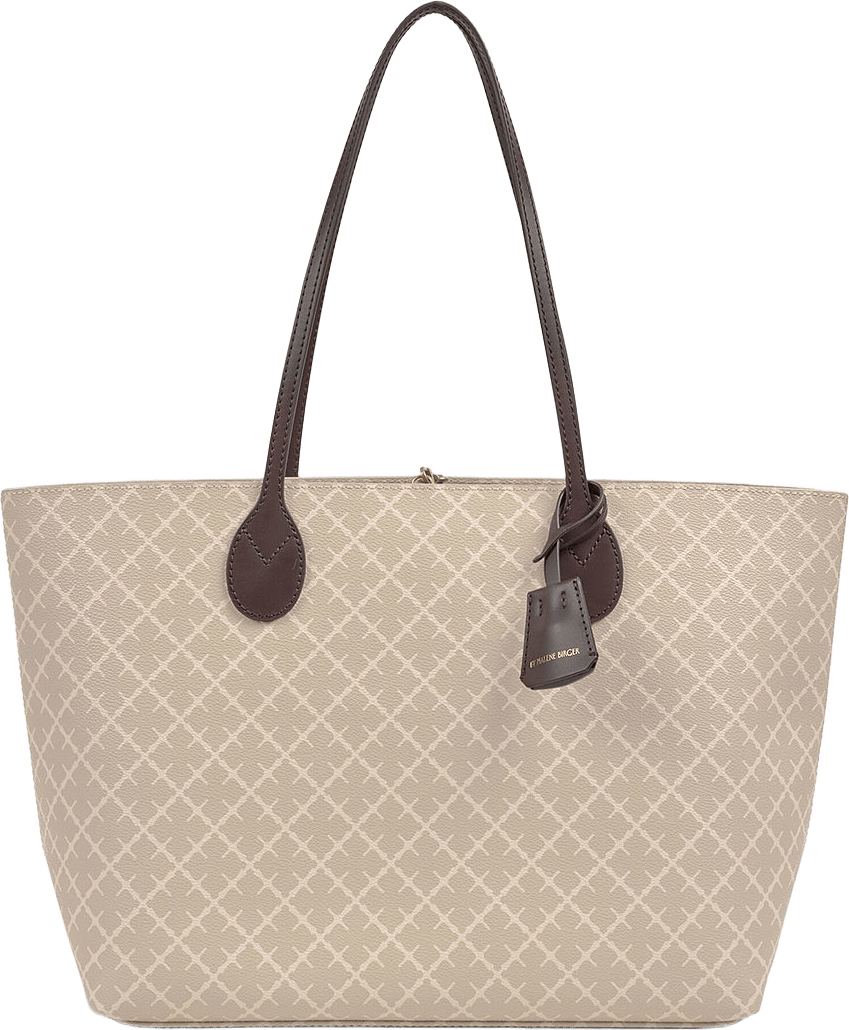 Abigail mönstrad toteväska, från By Malene Birger, i färgen Feather.