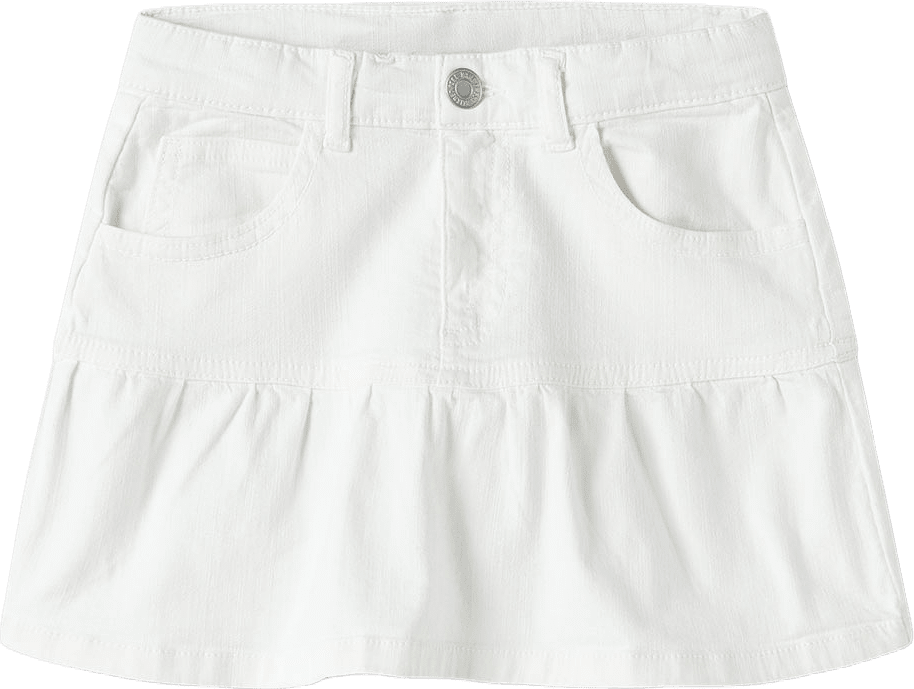 Twillkjol ROXY, från Name It, i färgen Bright White.