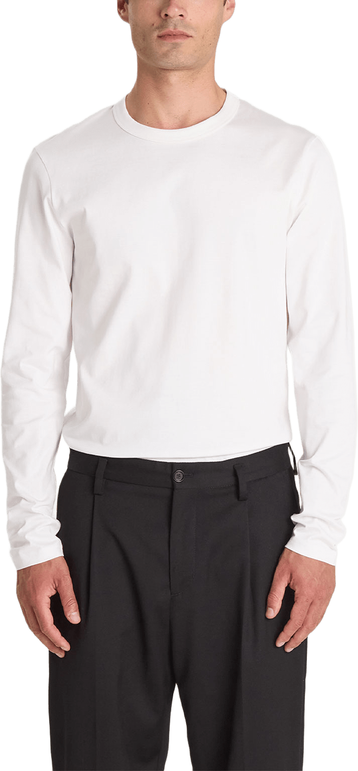 Long Sleeve Pima, från Bread & Boxers, i färgen White.