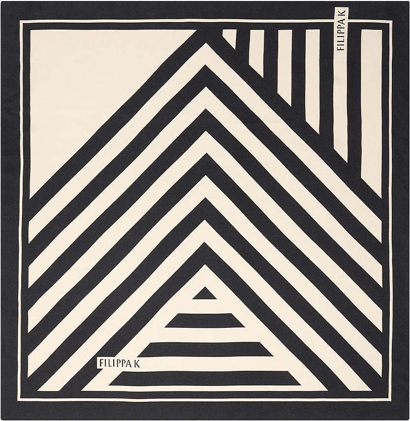 Printed Silk Scarf, från Filippa K, i färgen Black.