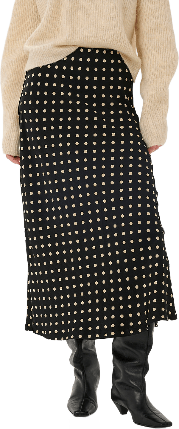 ZeemaIW Skirt, från Inwear, i färgen Black Spaced Dots.