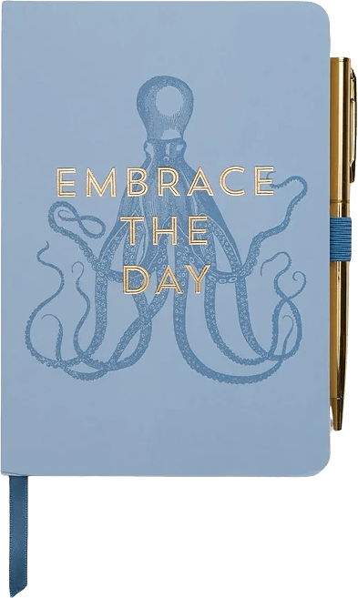 Noteringsbok med penna - Embrace the Day, från DesignWorks Ink.