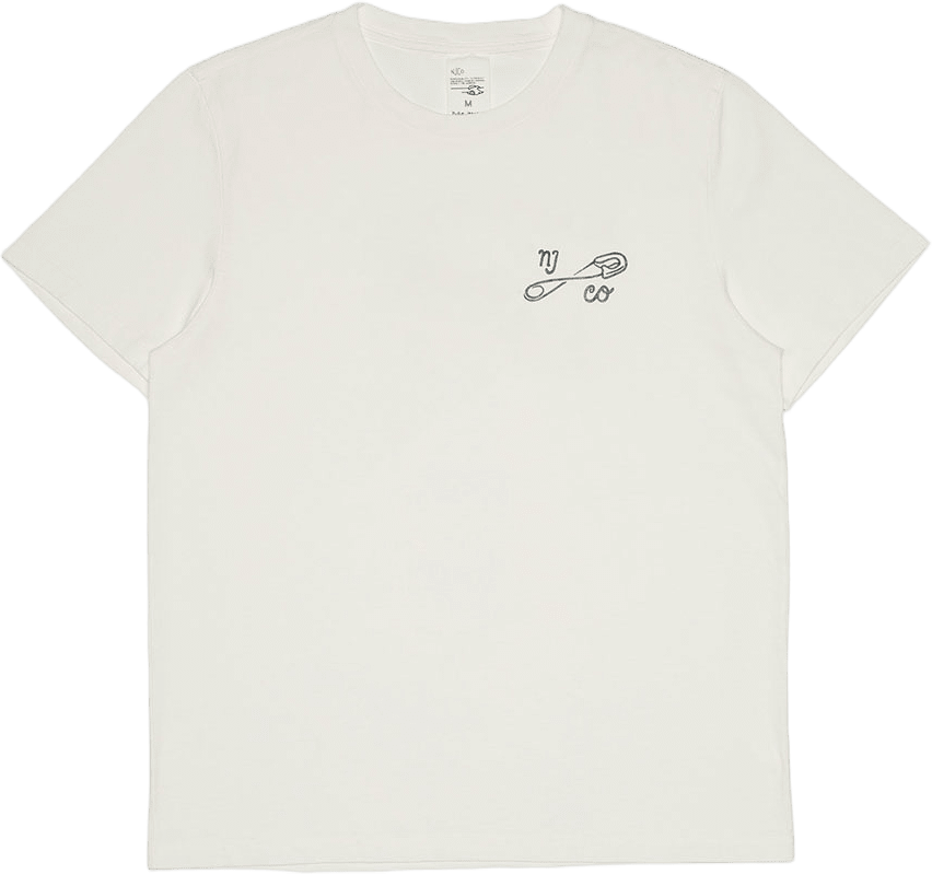Roy T-Shirt NJCO Pin, från Nudie Jeans, i färgen Chalk White.