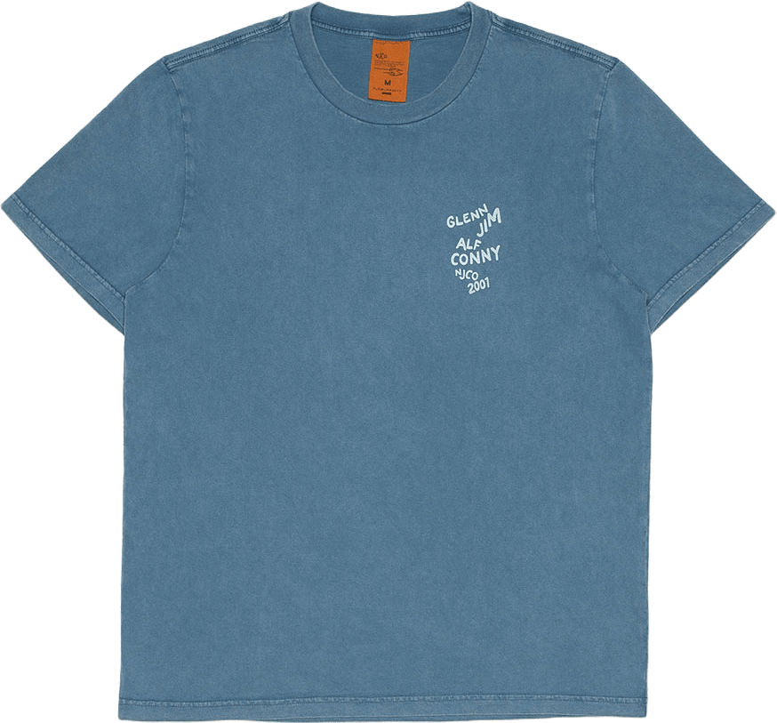 Roy T-Shirt OG Line-Up, från Nudie Jeans, i färgen French Blue.