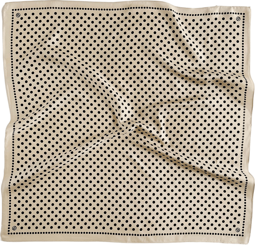 Polkadot Scarf Black, från lescarf, i färgen White & Black.