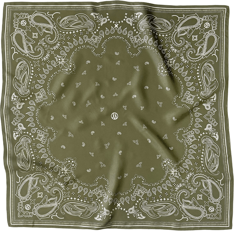 Pasiley Scarf, från lescarf, i färgen Olive Green.