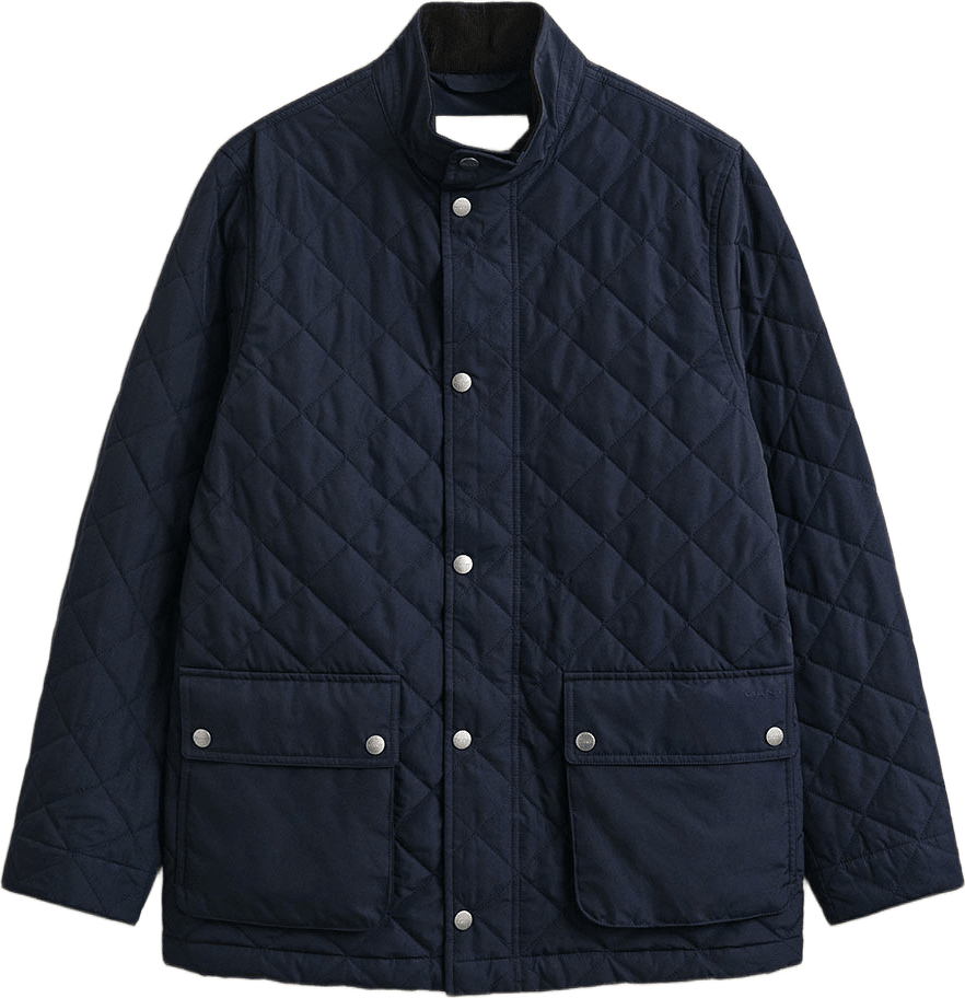 Quilted Mid Jacket, från GANT, i färgen Evening Blue.