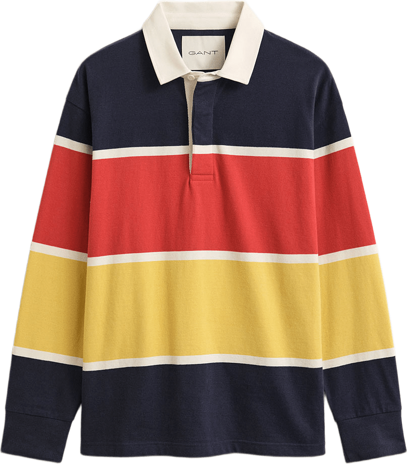 Relaxed Striped Rugger, från GANT, i färgen Evening Blue.
