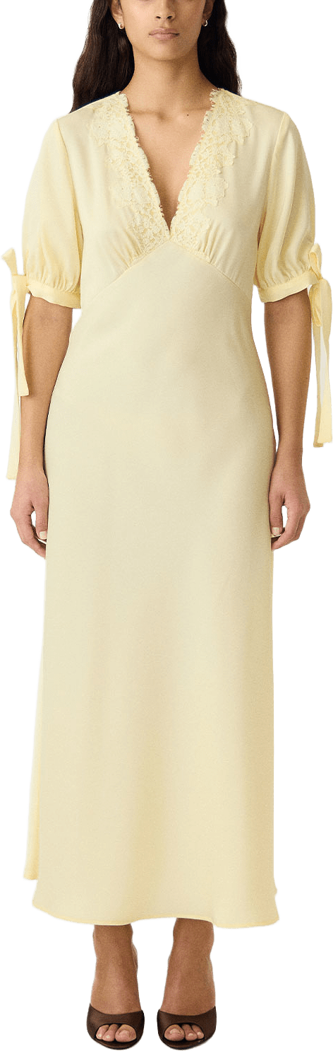 Yaspella Long Dress, från YAS, i färgen Anise Flower.