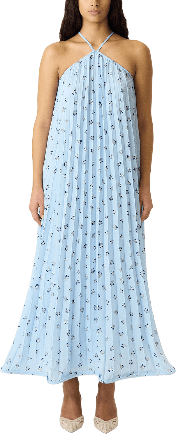 Yassvea Halterneck Maxi Dress, från YAS, i färgen Skyway Svea Print.