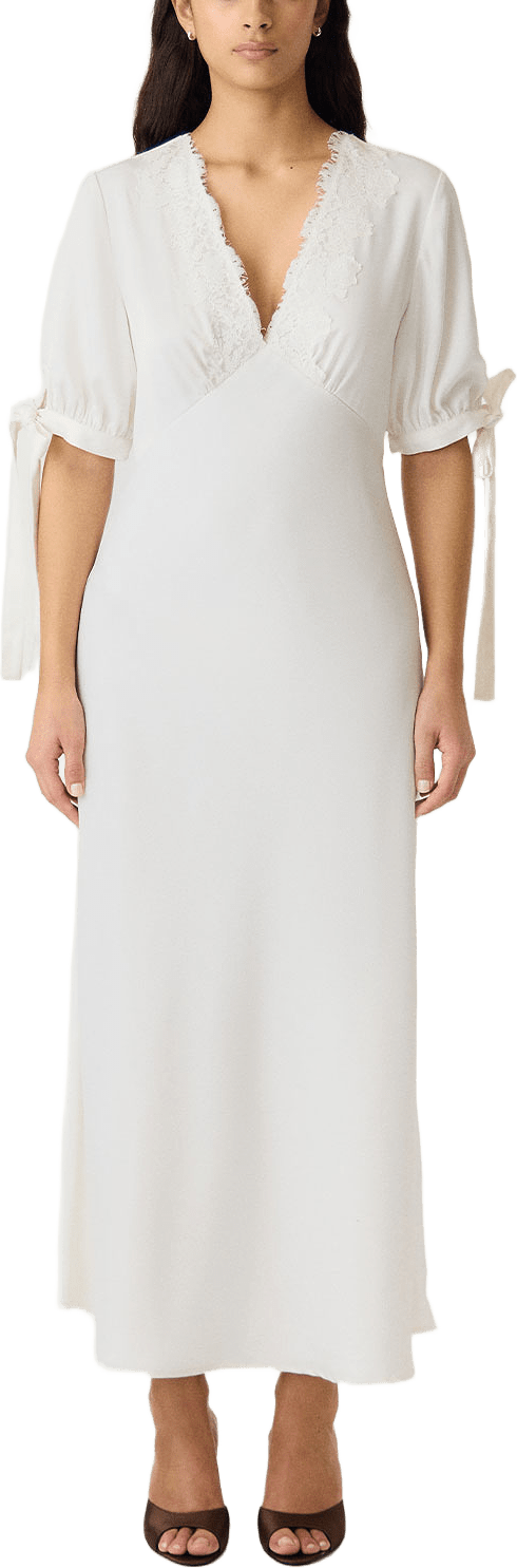 Yaspella Long Dress, från YAS, i färgen Pristine.